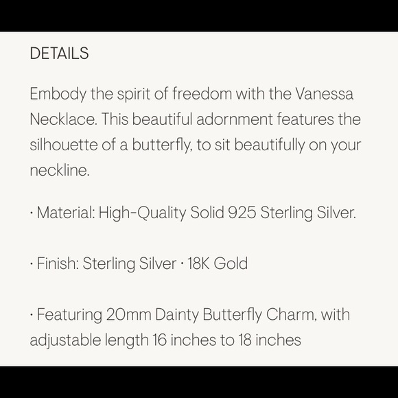 NWOT butterfly necklace - Picture 7 of 7